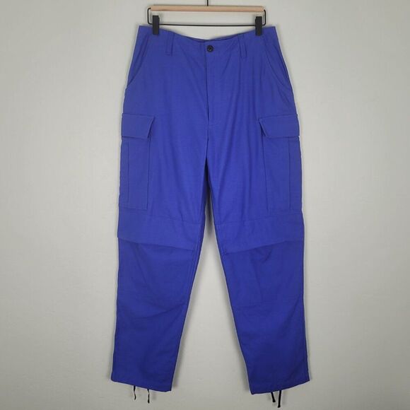 Rag & Bone Sands Cotton Twill Cargo Pants High Waist Bright Blue Size 8 NWT - Picture 2 of 13
